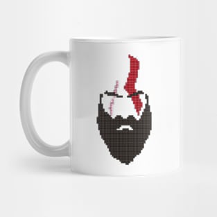 God of War - Kratos face (Pixelated) Mug